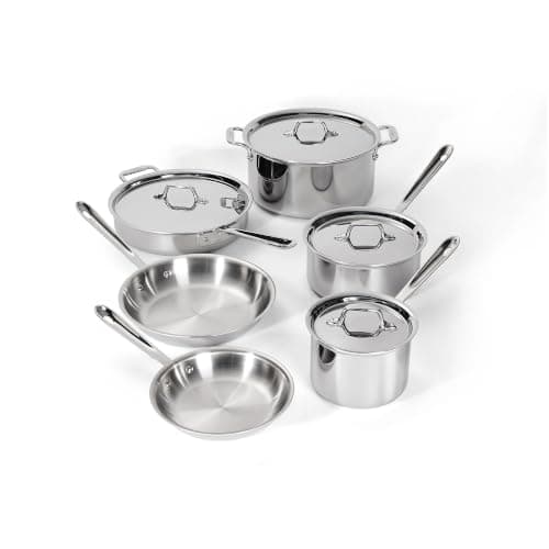 All-Clad D3 Stainless Steel Cookware Set, 10-Piece