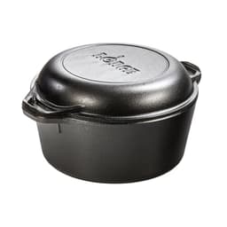 Lodge Cast Iron Double Dutch Oven, 5 qt