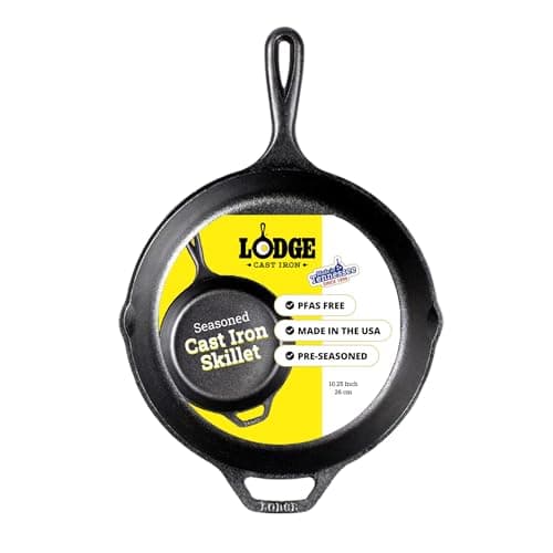 Lodge Pre-Seasoned Cast Iron Skillet, 10.25-inch